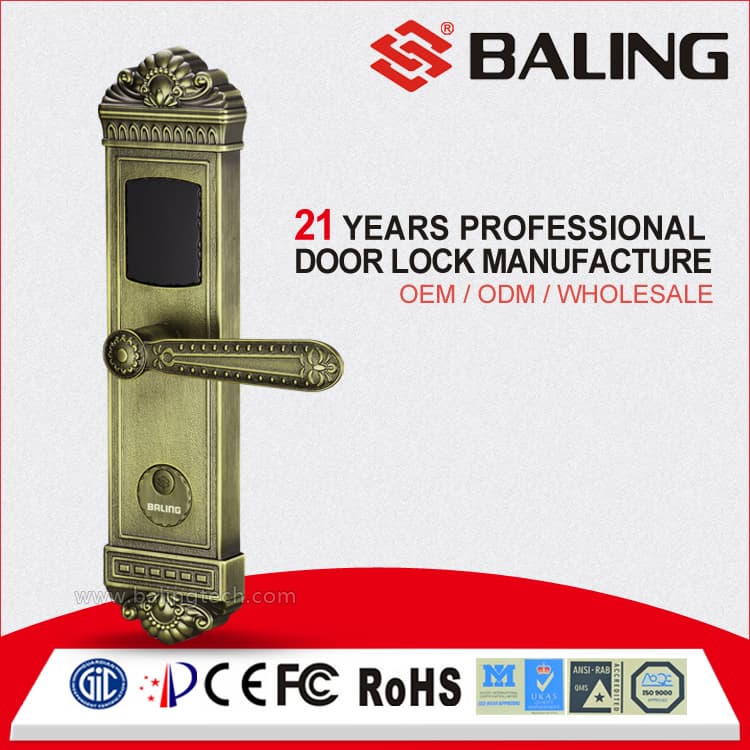electronic_rfid hotel_door_lock ANSI card reader door lock